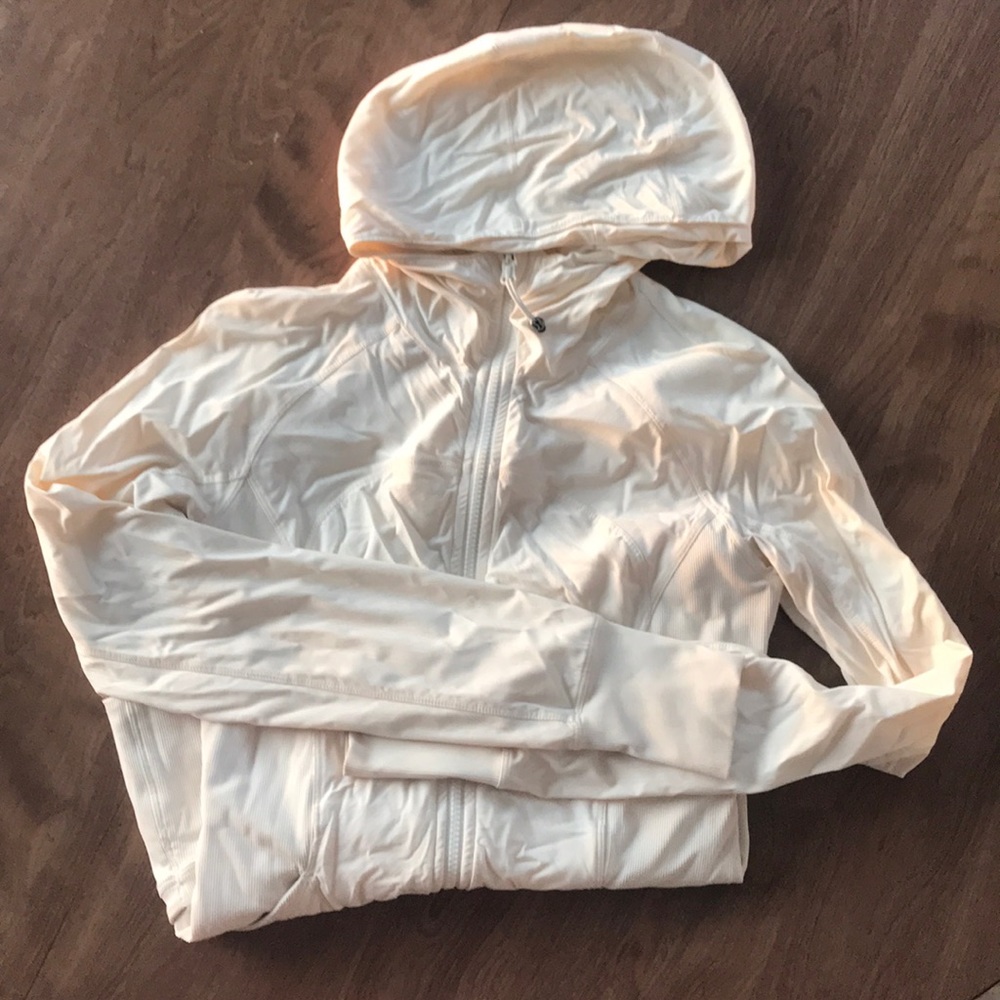 lululemon jacket, cream colored.